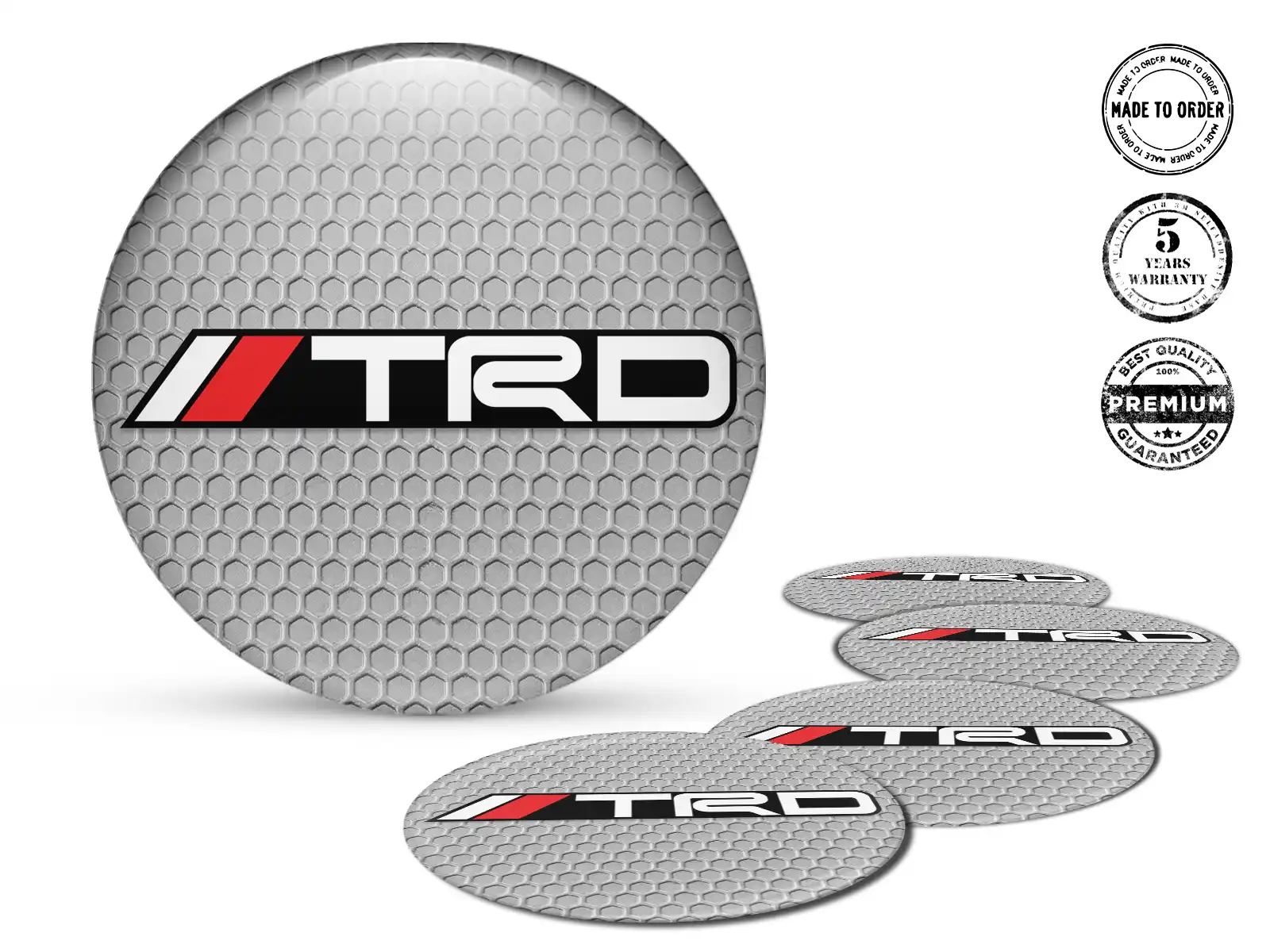 Toyota TRD Etiqueta Bombada Logo Pegatinas de Silicona Premium